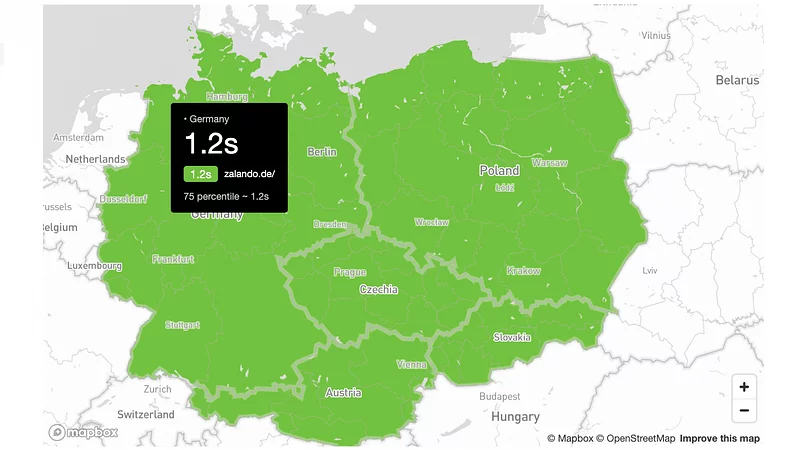 zalando websites health map