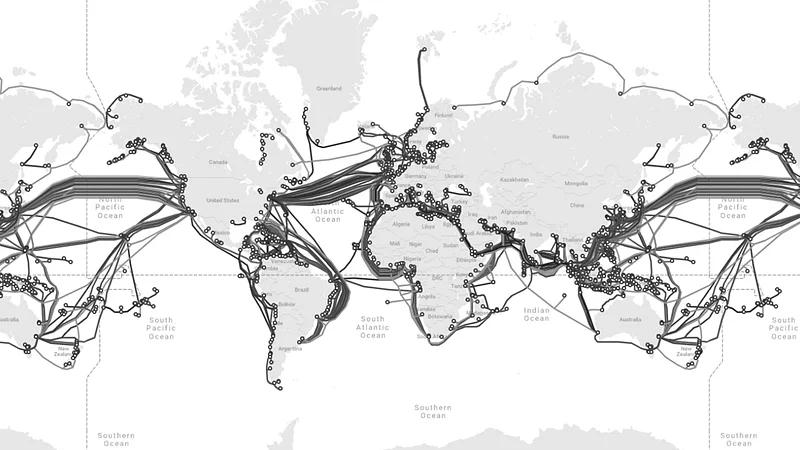 underwater cables internet map