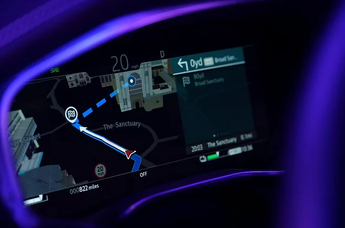 JDX car navigation map in touch screen display