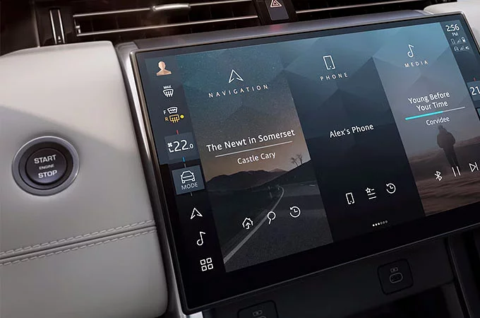 Discovery sport interior dashboard and infotainment system