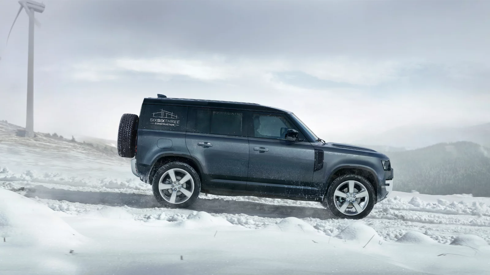 Defender on the snow