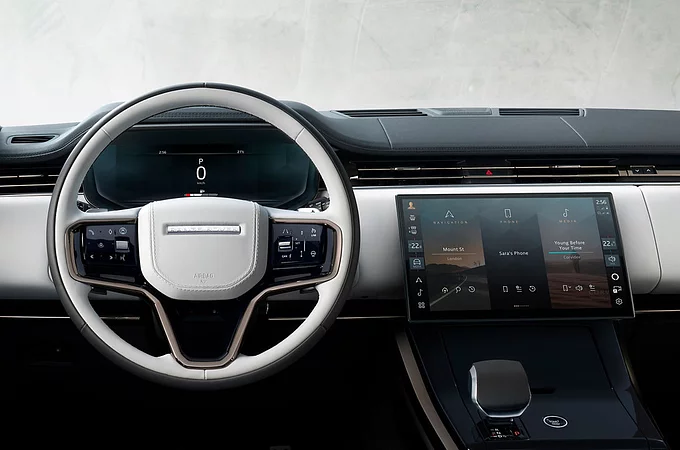 Range Rover Sport interior dashboard and infotainment system