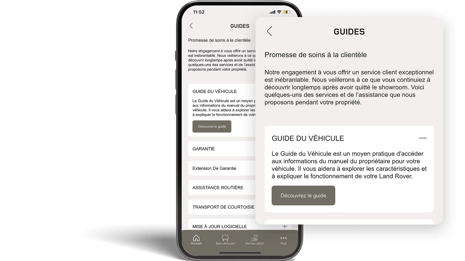 CONSULTATION DU MANUEL ET DU GUIDE DU VÉHICULE

