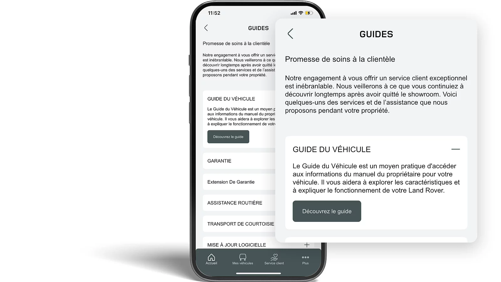 CONSULTATION DU MANUEL ET DU GUIDE DU VÉHICULE

