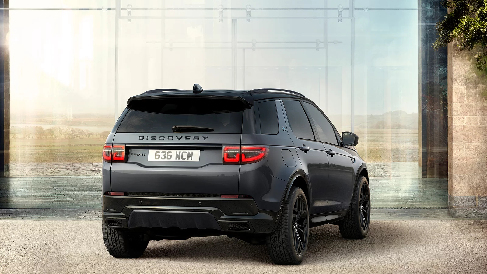 Discovery Sport outside of glass house