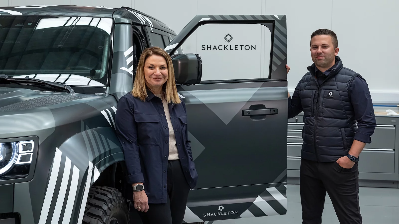 Defender Rally bendradarbiaus su Shackleton