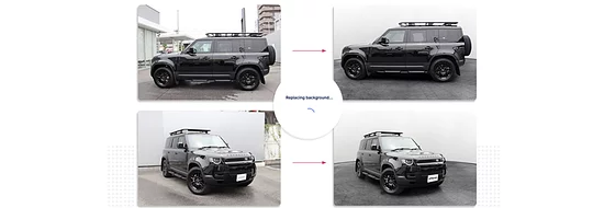 background replacement AI cars