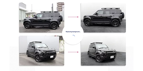 background replacement AI cars