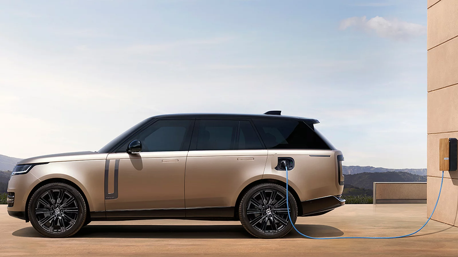 Range Rover parked in electric station
