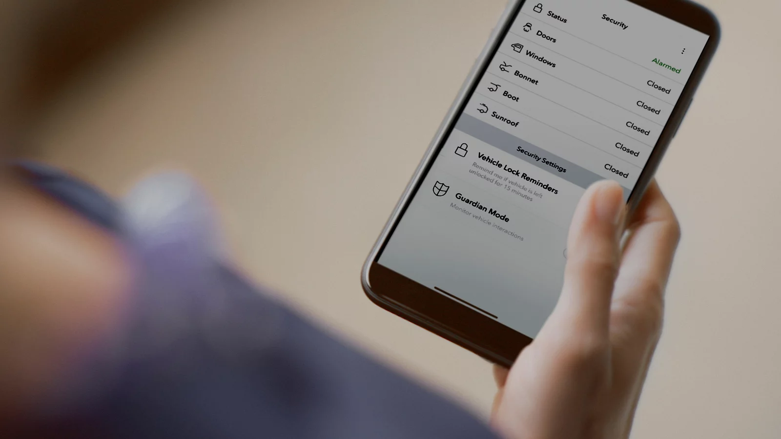 In Control app alarmed
