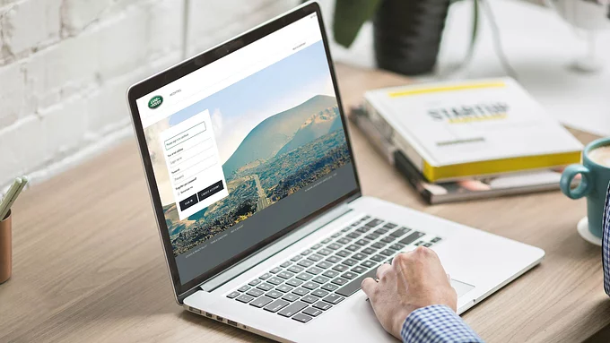 Man working on MacBook