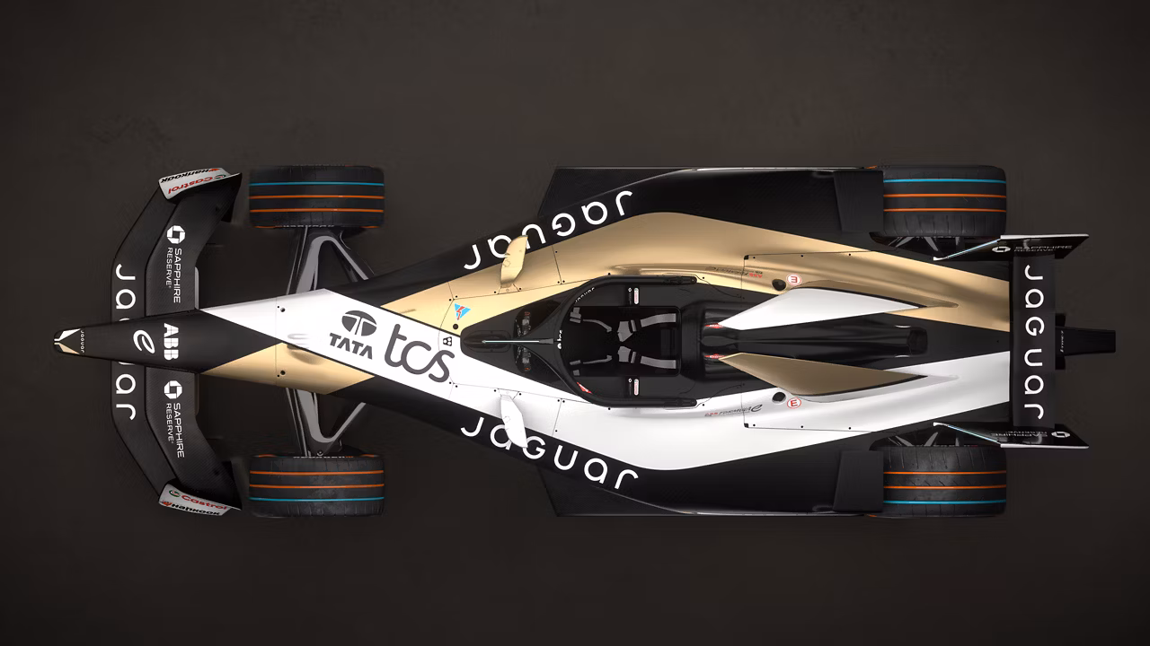 Top View of Jaguar Race Car.