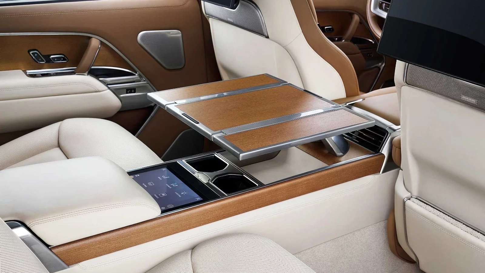 Range Rover Velar SV white backseat interior