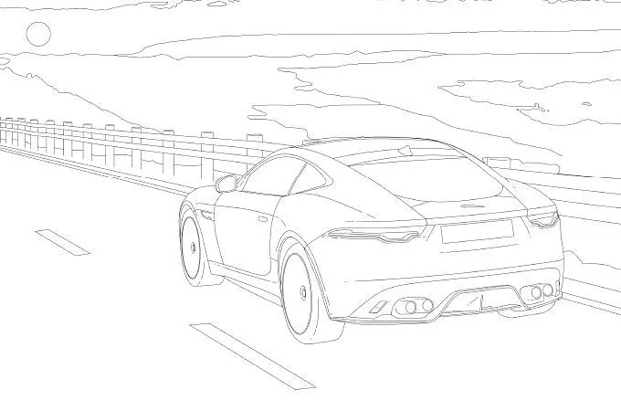 jaguar car coloring pages