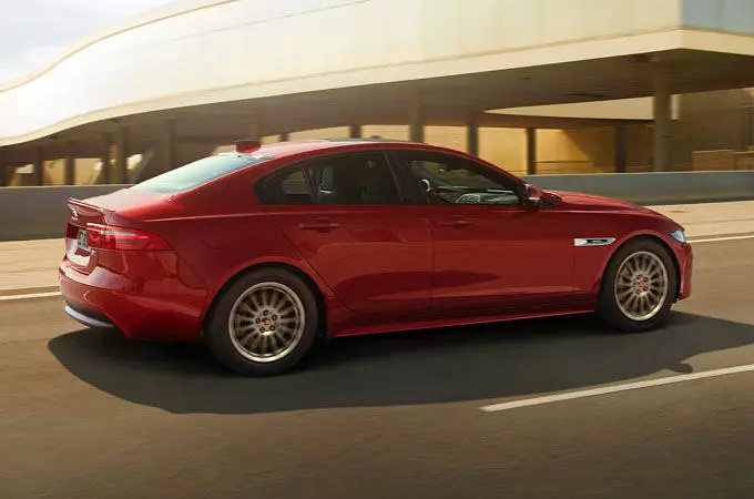 Side view of Jaguar XF