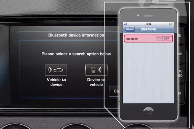IN-CAR BLUETOOTH® PAIRING - VEHICLE TO DEVICE