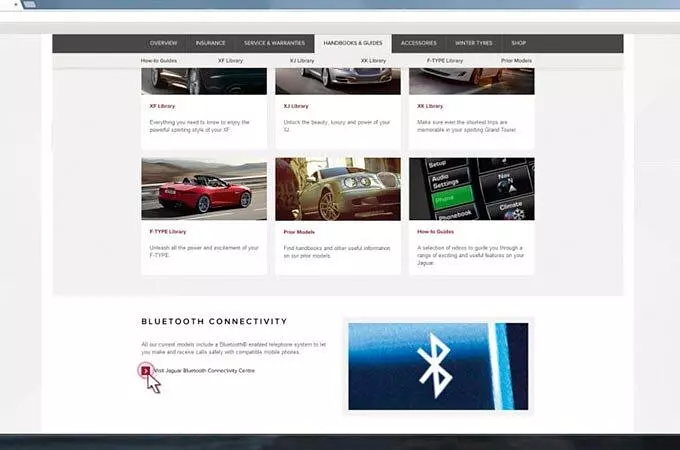 BLUETOOTH® CONNECTIVITY WEB PAGE (2014 - 2015)