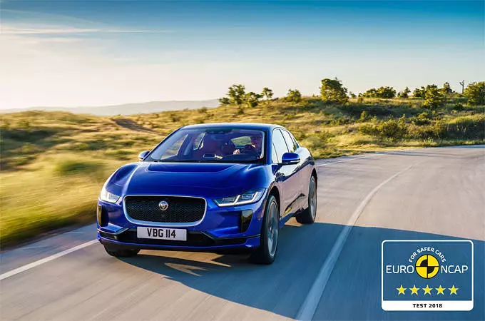 CINCO ESTRELLAS DE EURO NCAP PARA EL JAGUAR ELÉCTRICO I‑PACE