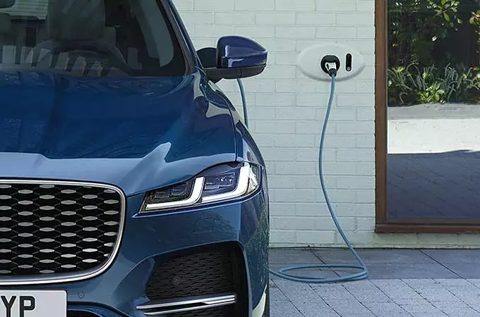Jaguar F-Pace EV charging at home