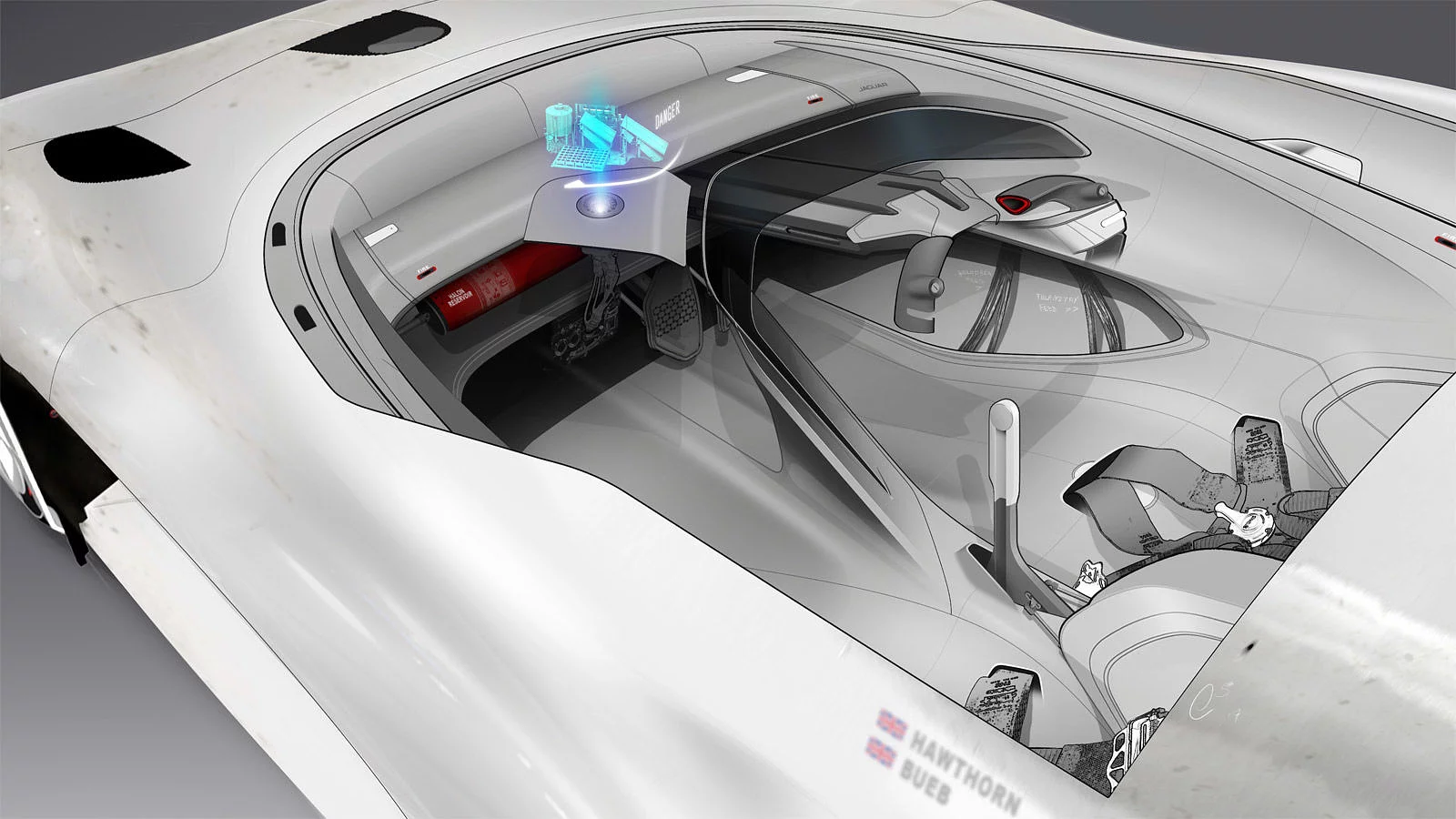 Jaguar Vision GT Coupé Interior First Key Sketch Render News