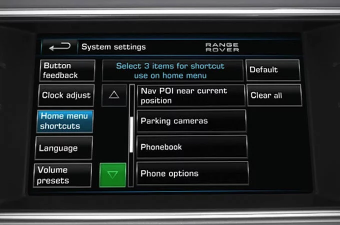 TOUCHSCREEN SHORTCUTS