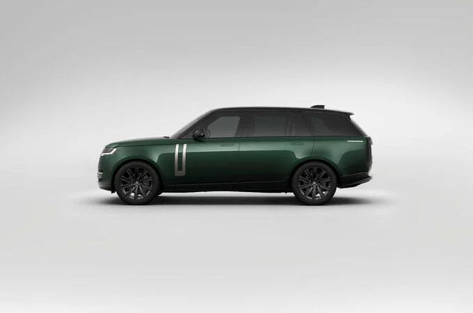 Zielony Range Rover 7-miejscowy zdjęcie bokiem