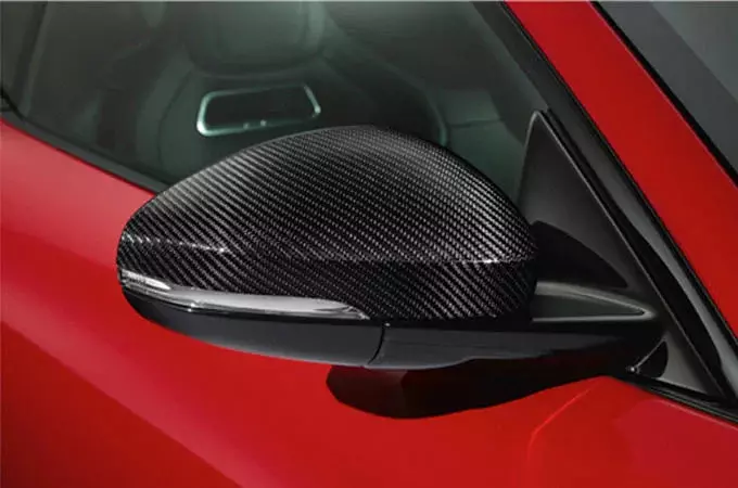 MIRROR COVERS – SILVER WEAVE CARBON FIBRE
