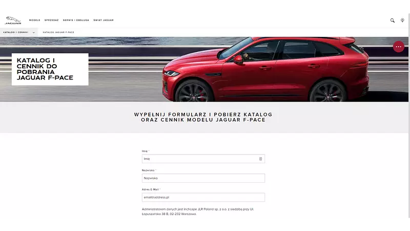 Download a brochure from Jaguar’s website