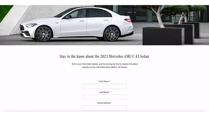 Sign up follow updates on the Mercedes AMG C 43 Sedan