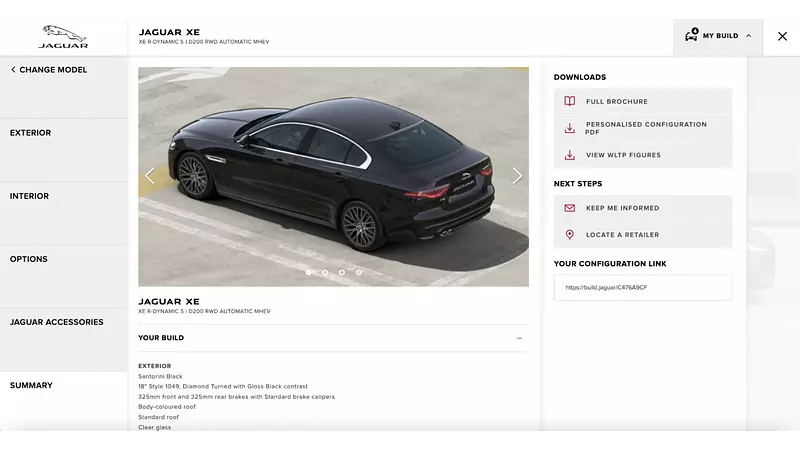 Jaguar Car Configurator