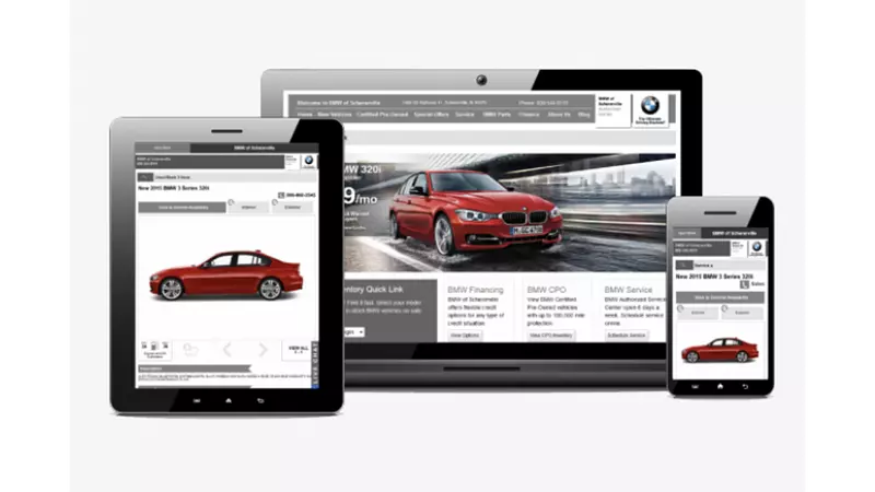 A vision of a mobile-friendly automotive website shared by Dealer Lab