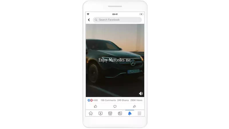 Facebook lead ad by Mercedes Benz