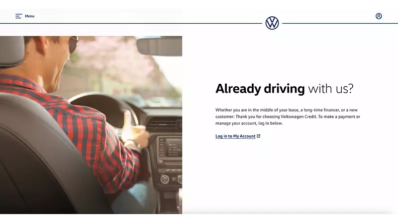 Volkswagen’s web page