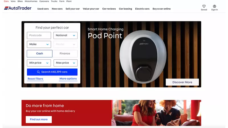 Autotrader’s UK website