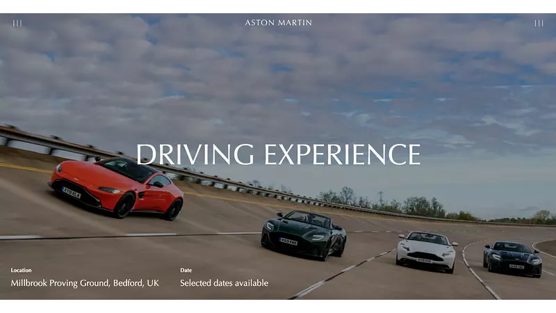Book a driving experience for Aston Martin