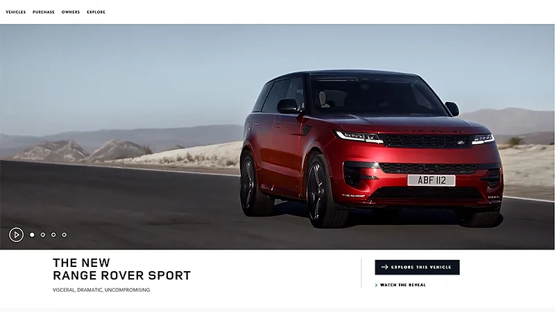 Land Rover home page